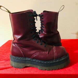 Dr. Martens Oxblood Crazy Bomb 10-Eyelet Boot Rare Vintage EUC Sz 7M, 8W